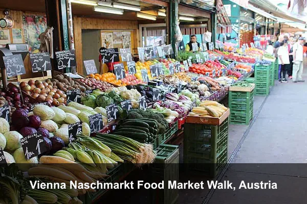 Vienna Naschmarkt Food Market Walk, Austria